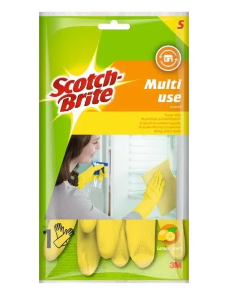 Scotch-brite Guanti Multiuso In Gomma - Felpatura In Cotone - Taglia Piccola